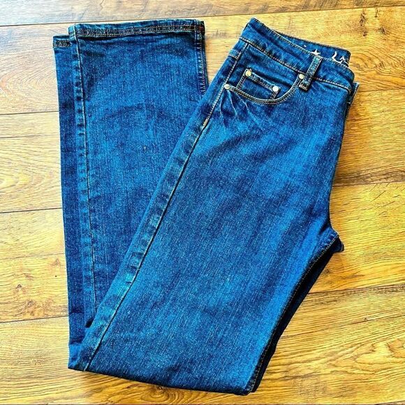 LAWMAN DENIM STRETCH 5 POCKET JEANS W/EMBELLISHED BACK POCKETS 5/6 NEW - Picture 4 of 16